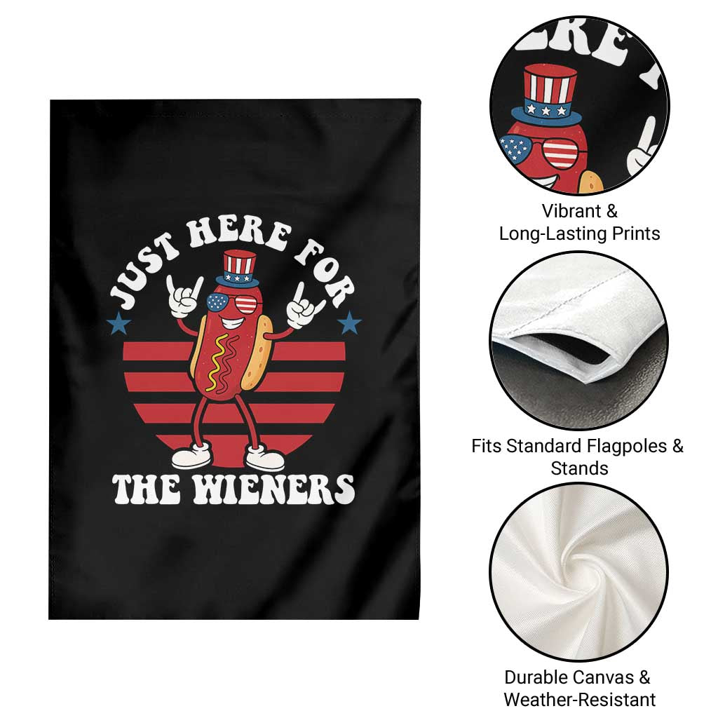 Funny 4th Of July Garden Flag I'm Just Here for The Wieners Hot Dog - Wonder Print Shop