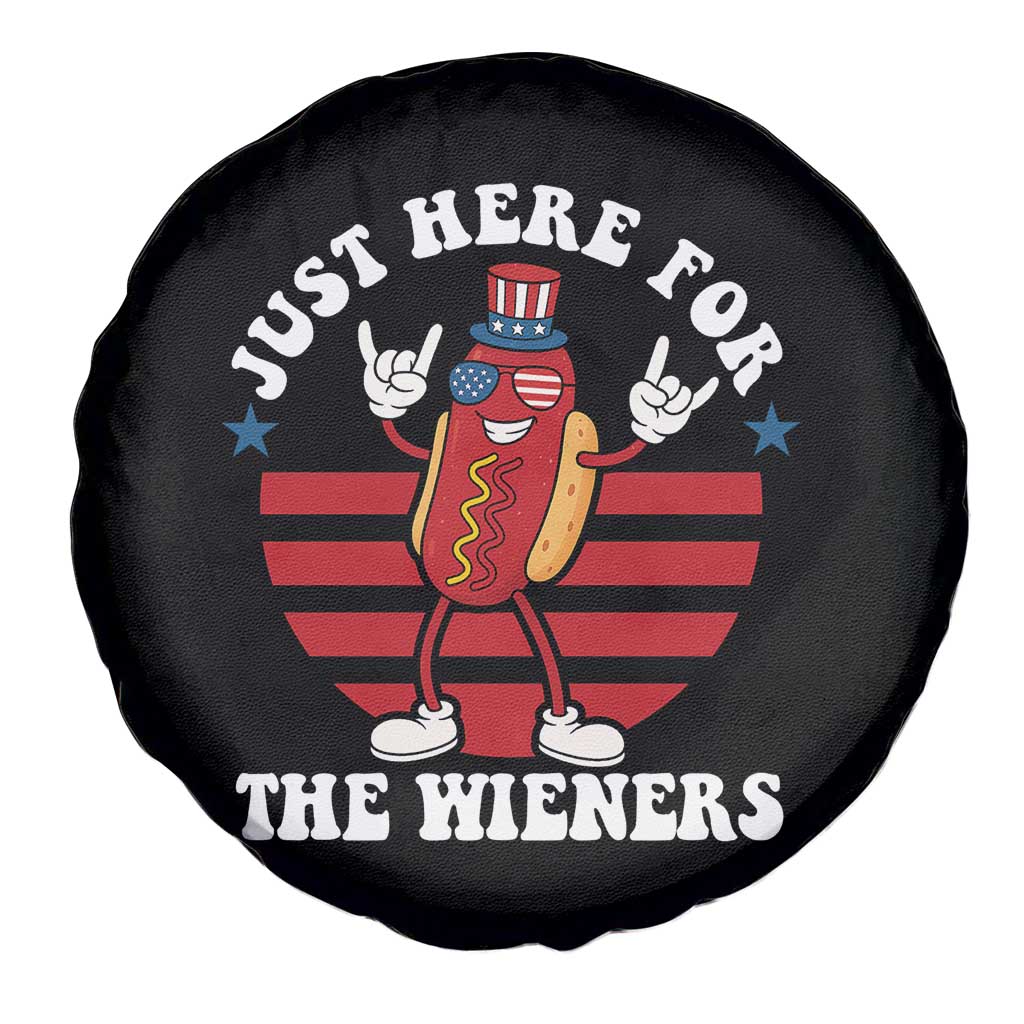 Funny 4th Of July Spare Tire Cover I'm Just Here for The Wieners Hot Dog - Wonder Print Shop