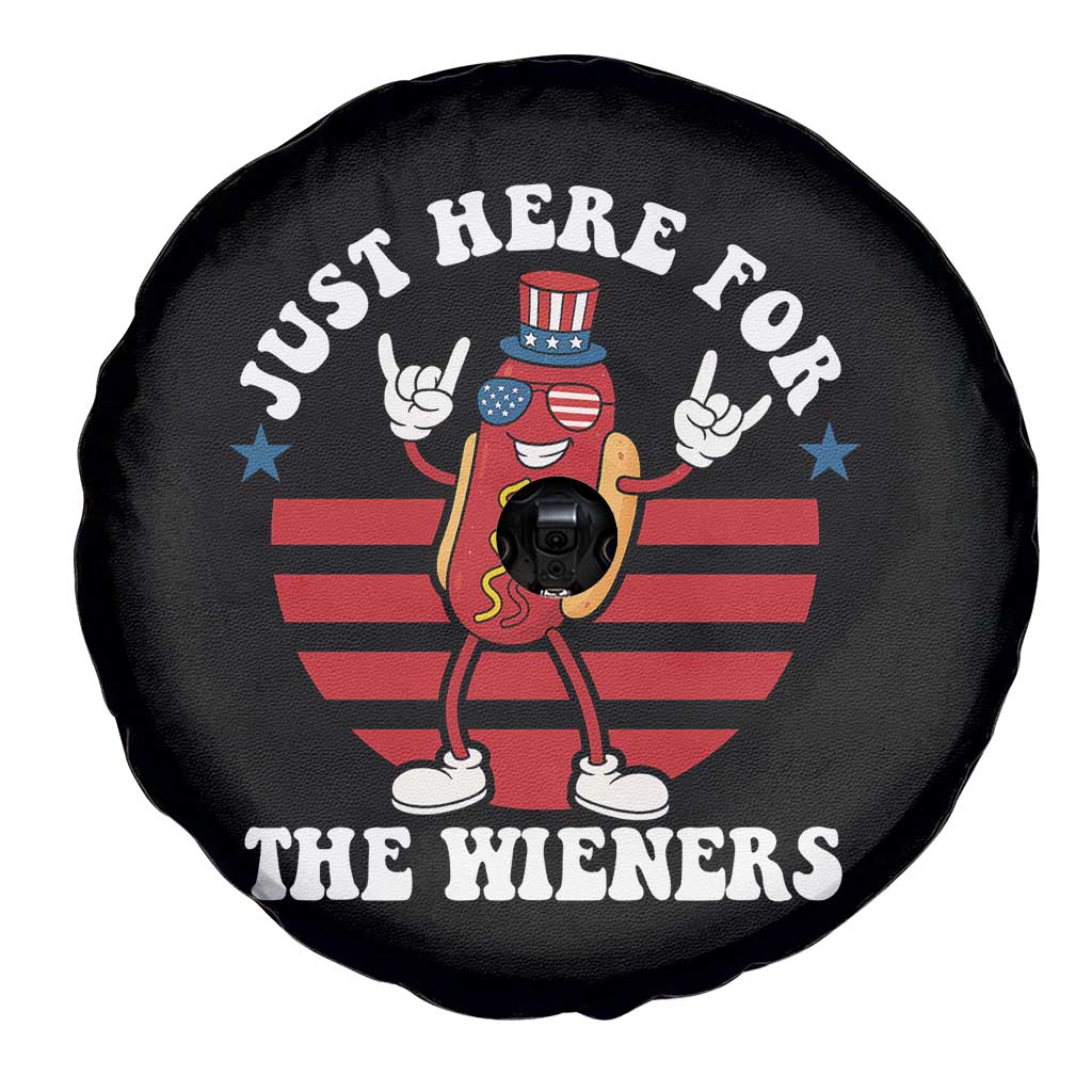 Funny 4th Of July Spare Tire Cover I'm Just Here for The Wieners Hot Dog - Wonder Print Shop