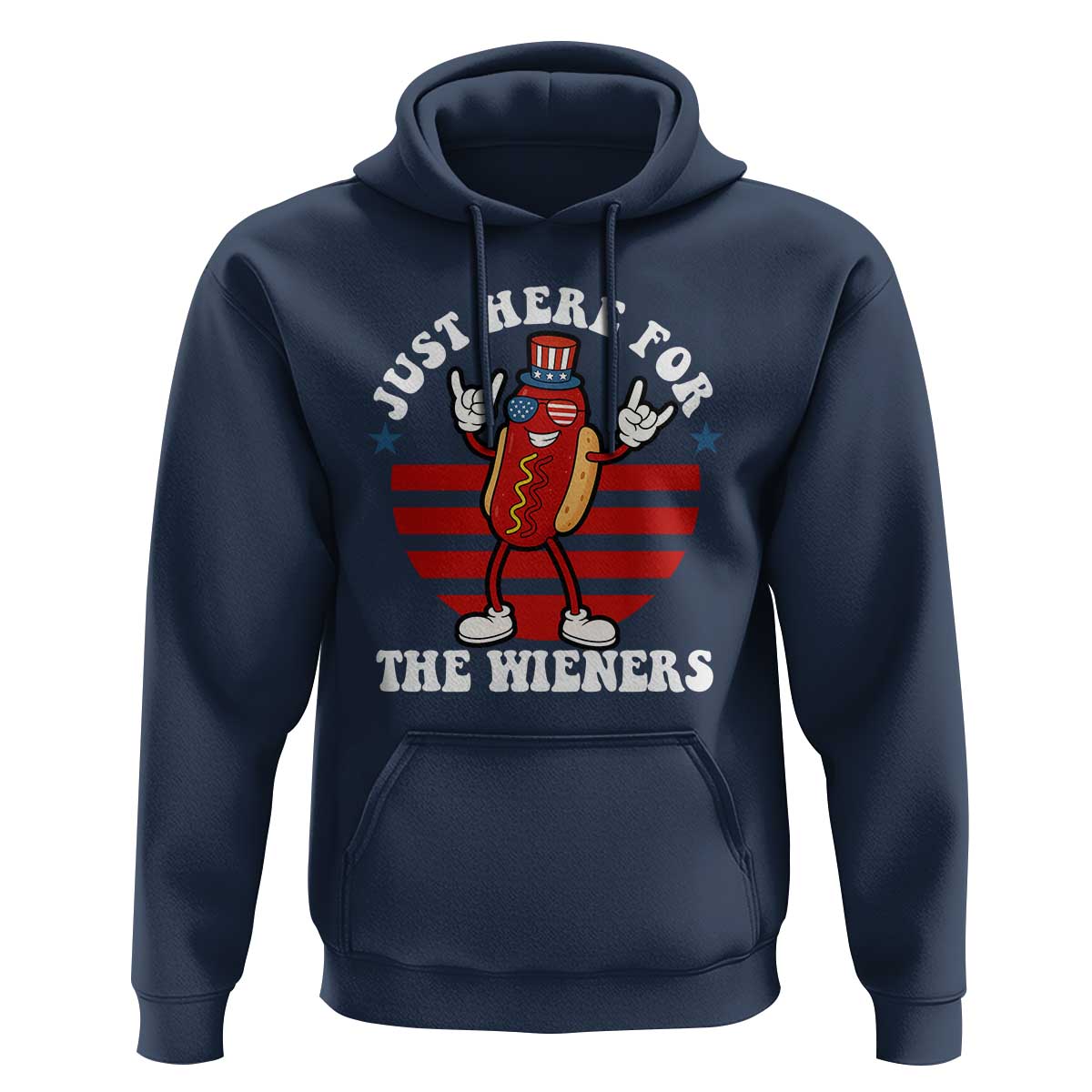 Funny 4th Of July Hoodie I'm Just Here for The Wieners Hot Dog - Wonder Print Shop