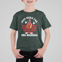 Funny 4th Of July T Shirt For Kid I'm Just Here for The Wieners Hot Dog - Wonder Print Shop