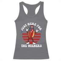 Funny 4th Of July Racerback Tank Top I'm Just Here for The Wieners Hot Dog - Wonder Print Shop