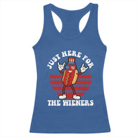 Funny 4th Of July Racerback Tank Top I'm Just Here for The Wieners Hot Dog - Wonder Print Shop