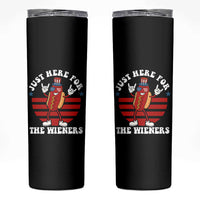 Funny 4th Of July Skinny Tumbler I'm Just Here for The Wieners Hot Dog - Wonder Print Shop
