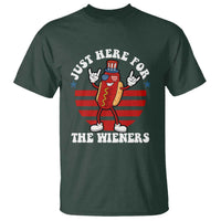 Funny 4th Of July T Shirt I'm Just Here for The Wieners Hot Dog - Wonder Print Shop