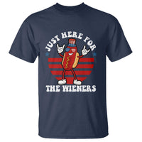 Funny 4th Of July T Shirt I'm Just Here for The Wieners Hot Dog - Wonder Print Shop