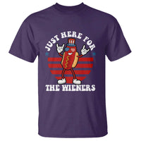 Funny 4th Of July T Shirt I'm Just Here for The Wieners Hot Dog - Wonder Print Shop
