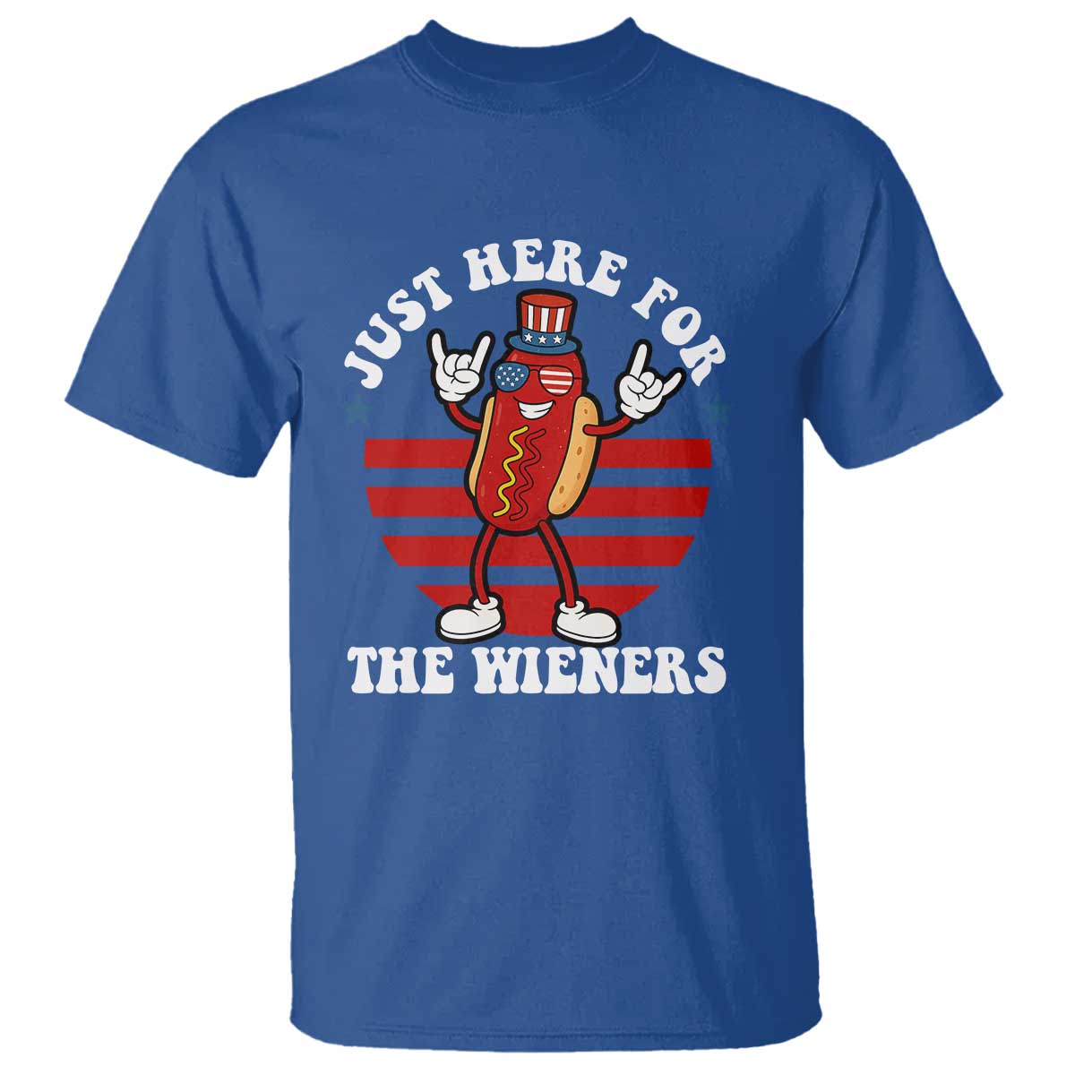 Funny 4th Of July T Shirt I'm Just Here for The Wieners Hot Dog - Wonder Print Shop