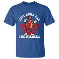 Funny 4th Of July T Shirt I'm Just Here for The Wieners Hot Dog - Wonder Print Shop