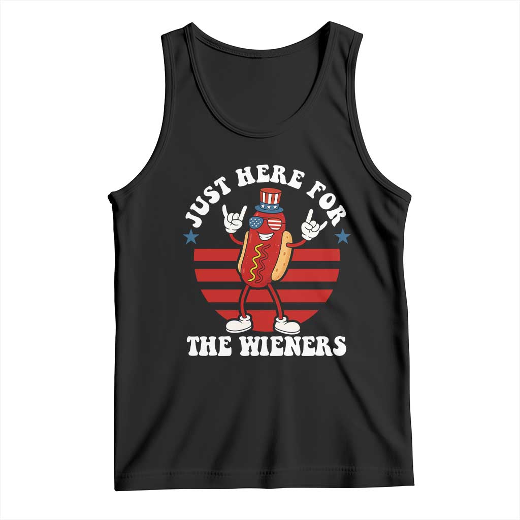 Funny 4th Of July Tank Top I'm Just Here for The Wieners Hot Dog - Wonder Print Shop