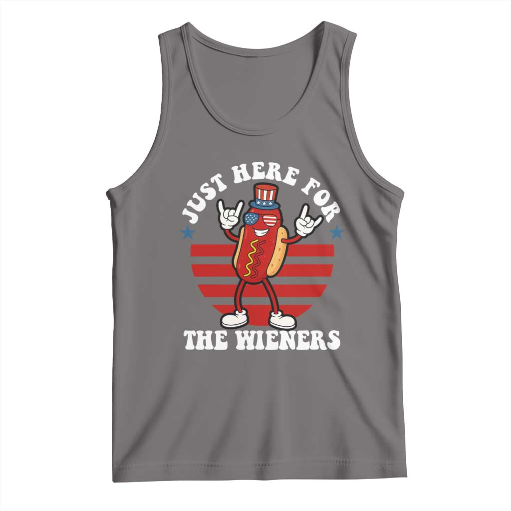 Funny 4th Of July Tank Top I'm Just Here for The Wieners Hot Dog - Wonder Print Shop