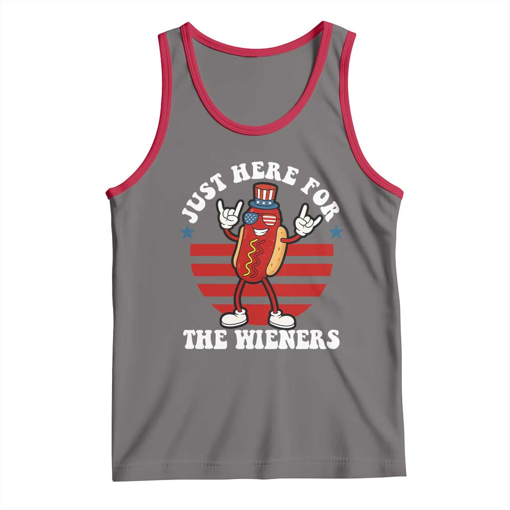 Funny 4th Of July Tank Top I'm Just Here for The Wieners Hot Dog - Wonder Print Shop