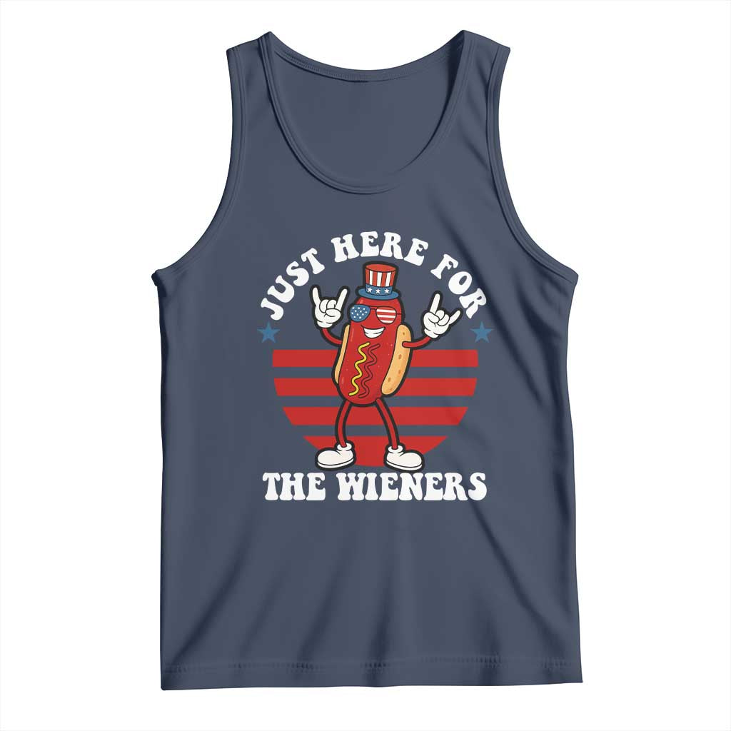 Funny 4th Of July Tank Top I'm Just Here for The Wieners Hot Dog - Wonder Print Shop