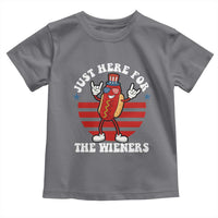Funny 4th Of July Toddler T Shirt I'm Just Here for The Wieners Hot Dog - Wonder Print Shop