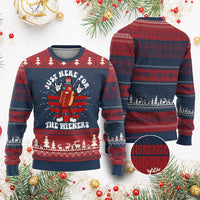 Funny 4th Of July Knitted Sweatshirt I'm Just Here for The Wieners Hot Dog - Wonder Print Shop