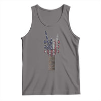Rock On Skeleton Hand Guitar Tank Top Retro American Flag Heavy Metal Guitarist - Wonder Print Shop