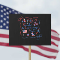 Patriotic Subtle FDT Protest Sign Coquette Bow Patriotic 4th of July - Wonder Print Shop