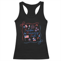 Patriotic Subtle FDT Racerback Tank Top Coquette Bow Patriotic 4th of July