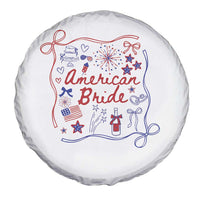 American Bride Bachelorette Party Spare Tire Cover Coquette Bow 4th Of July - Wonder Print Shop