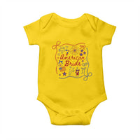American Bride Bachelorette Party Baby Onesie Coquette Bow 4th Of July - Wonder Print Shop
