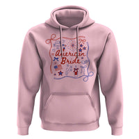 American Bride Bachelorette Party Hoodie Coquette Bow 4th Of July - Wonder Print Shop
