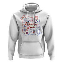 American Bride Bachelorette Party Hoodie Coquette Bow 4th Of July - Wonder Print Shop