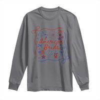 American Bride Bachelorette Party Long Sleeve Shirt Coquette Bow 4th Of July - Wonder Print Shop