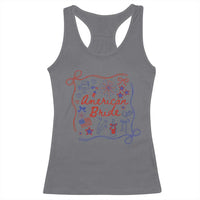 American Bride Bachelorette Party Racerback Tank Top Coquette Bow 4th Of July - Wonder Print Shop