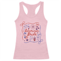 American Bride Bachelorette Party Racerback Tank Top Coquette Bow 4th Of July - Wonder Print Shop