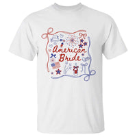 American Bride Bachelorette Party T Shirt Coquette Bow 4th Of July - Wonder Print Shop