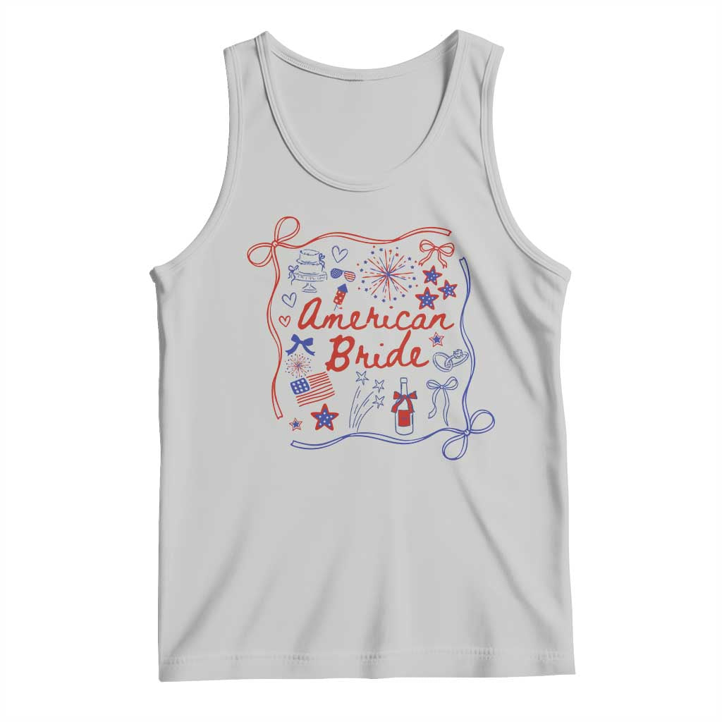 American Bride Bachelorette Party Tank Top Coquette Bow 4th Of July - Wonder Print Shop