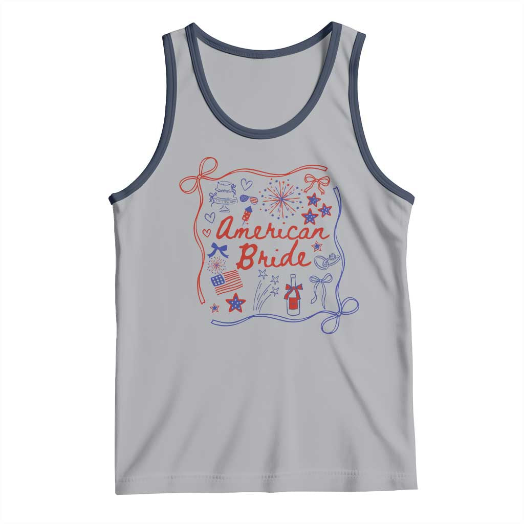 American Bride Bachelorette Party Tank Top Coquette Bow 4th Of July - Wonder Print Shop