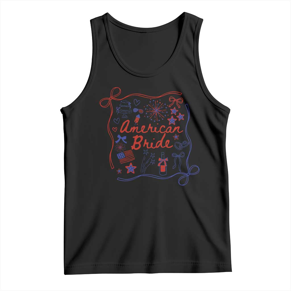 American Bride Bachelorette Party Tank Top Coquette Bow 4th Of July - Wonder Print Shop