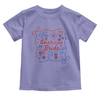 American Bride Bachelorette Party Toddler T Shirt Coquette Bow 4th Of July - Wonder Print Shop