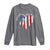 Patriotic Christian Long Sleeve Shirt Faith In God Heart Cross Flag 4th Of July Religious - Wonder Print Shop