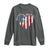 Patriotic Christian Long Sleeve Shirt Faith In God Heart Cross Flag 4th Of July Religious - Wonder Print Shop