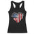 Patriotic Christian Racerback Tank Top Faith In God Heart Cross Flag 4th Of July Religious - Wonder Print Shop