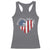 Patriotic Christian Racerback Tank Top Faith In God Heart Cross Flag 4th Of July Religious - Wonder Print Shop