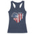 Patriotic Christian Racerback Tank Top Faith In God Heart Cross Flag 4th Of July Religious - Wonder Print Shop