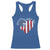 Patriotic Christian Racerback Tank Top Faith In God Heart Cross Flag 4th Of July Religious - Wonder Print Shop
