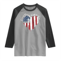 Patriotic Christian Raglan Shirt Faith In God Heart Cross Flag 4th Of July Religious - Wonder Print Shop