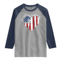 Patriotic Christian Raglan Shirt Faith In God Heart Cross Flag 4th Of July Religious - Wonder Print Shop