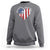 Patriotic Christian Sweatshirt Faith In God Heart Cross Flag 4th Of July Religious - Wonder Print Shop