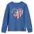 Patriotic Christian Youth Sweatshirt Faith In God Heart Cross Flag 4th Of July Religious - Wonder Print Shop