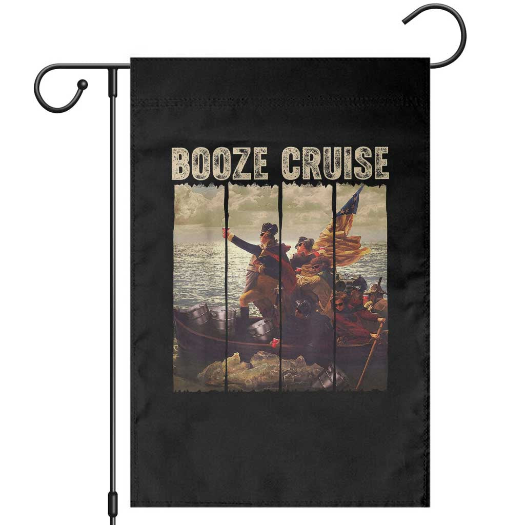 Funny 4th of July Garden Flag Political Party Booze Cruise Founding Father - Wonder Print Shop