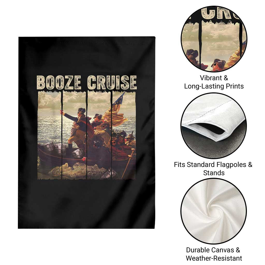 Funny 4th of July Garden Flag Political Party Booze Cruise Founding Father - Wonder Print Shop
