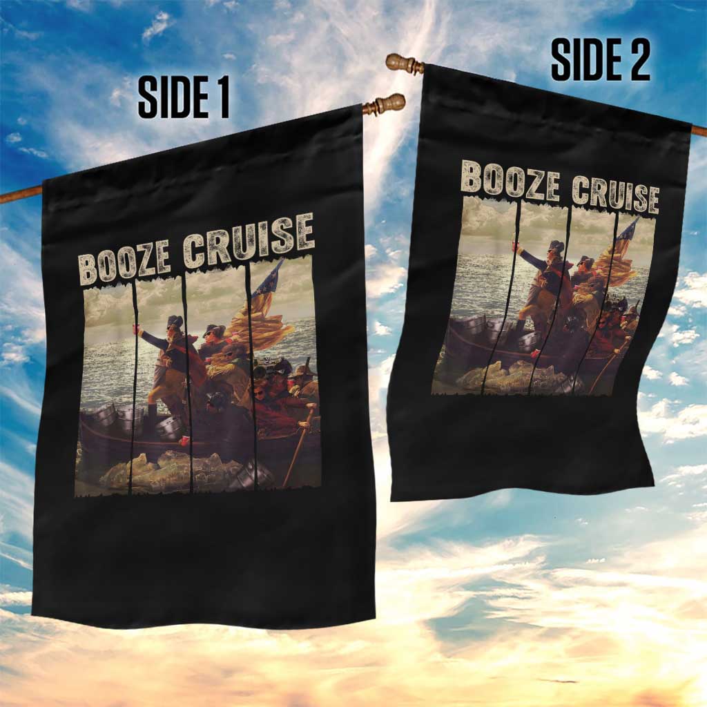 Funny 4th of July Garden Flag Political Party Booze Cruise Founding Father - Wonder Print Shop