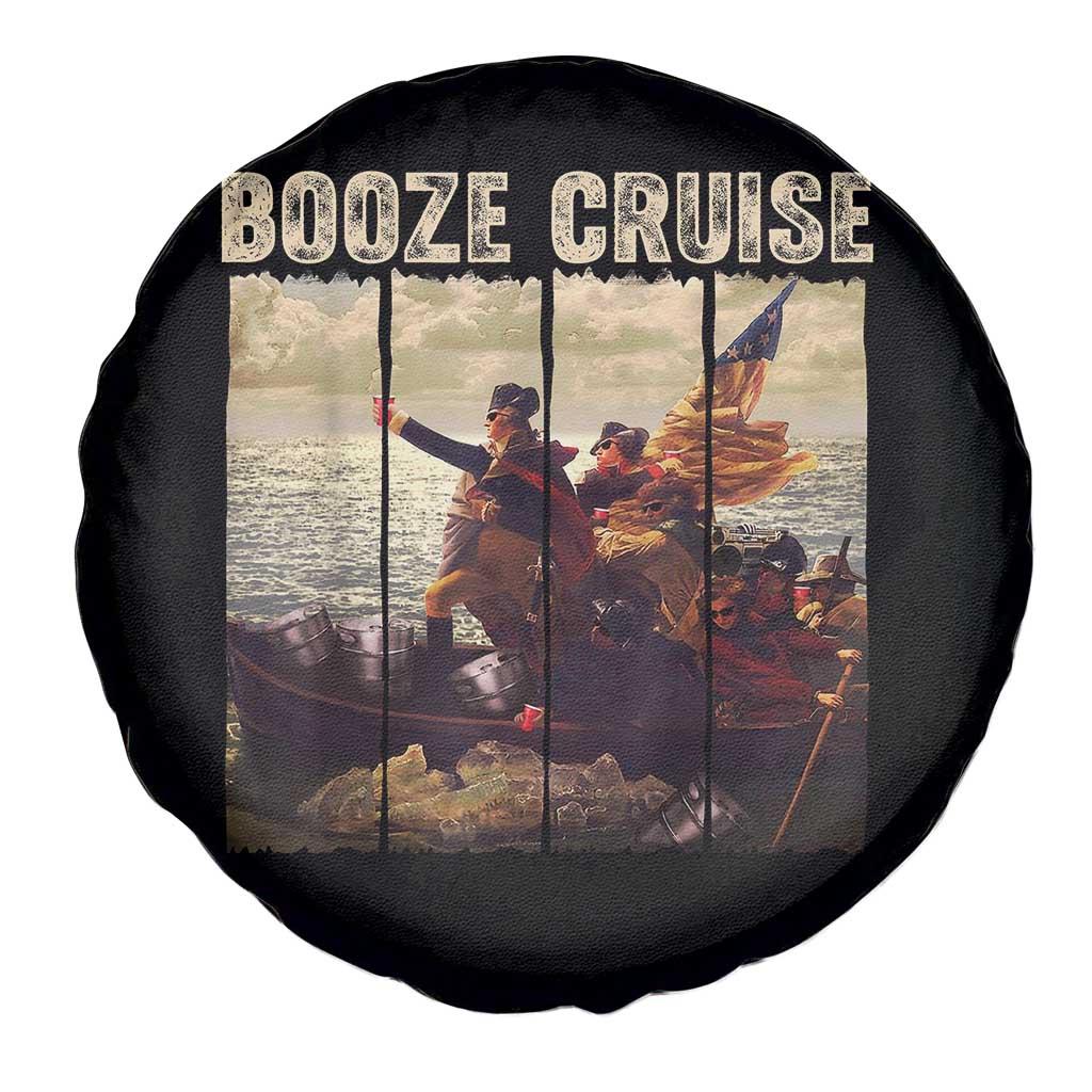 Funny 4th of July Spare Tire Cover Political Party Booze Cruise Founding Father - Wonder Print Shop