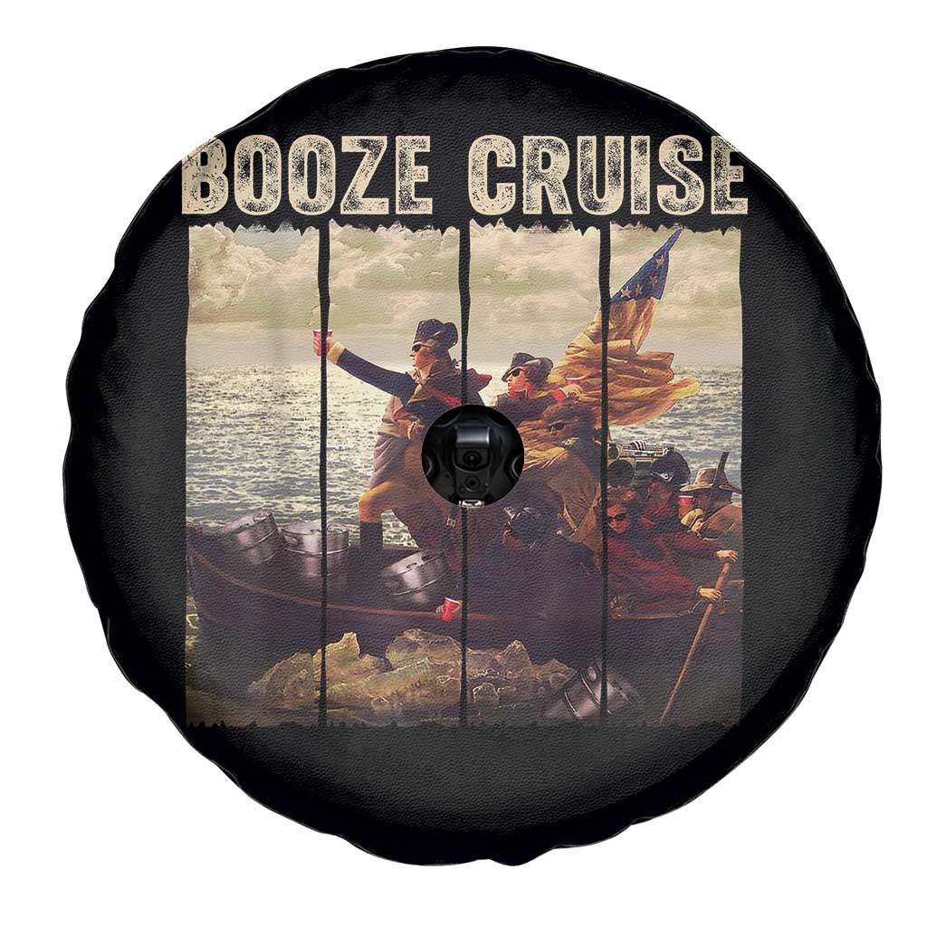 Funny 4th of July Spare Tire Cover Political Party Booze Cruise Founding Father - Wonder Print Shop