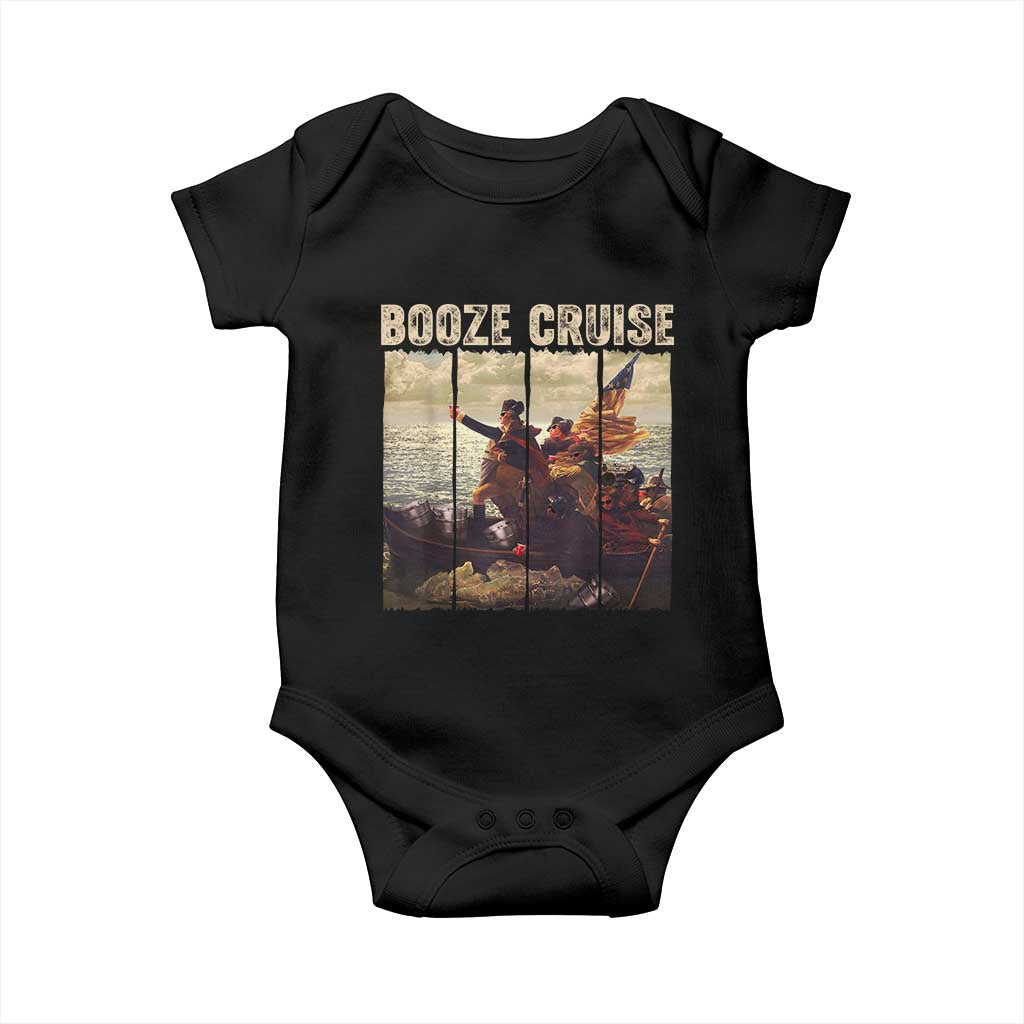 Funny 4th of July Baby Onesie Political Party Booze Cruise Founding Father - Wonder Print Shop